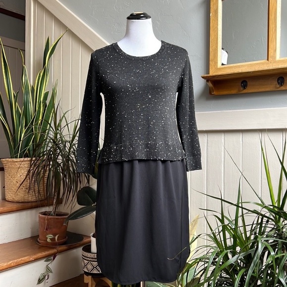LOFT speckled 2 in 1 sweater dress - Picture 3 of 6